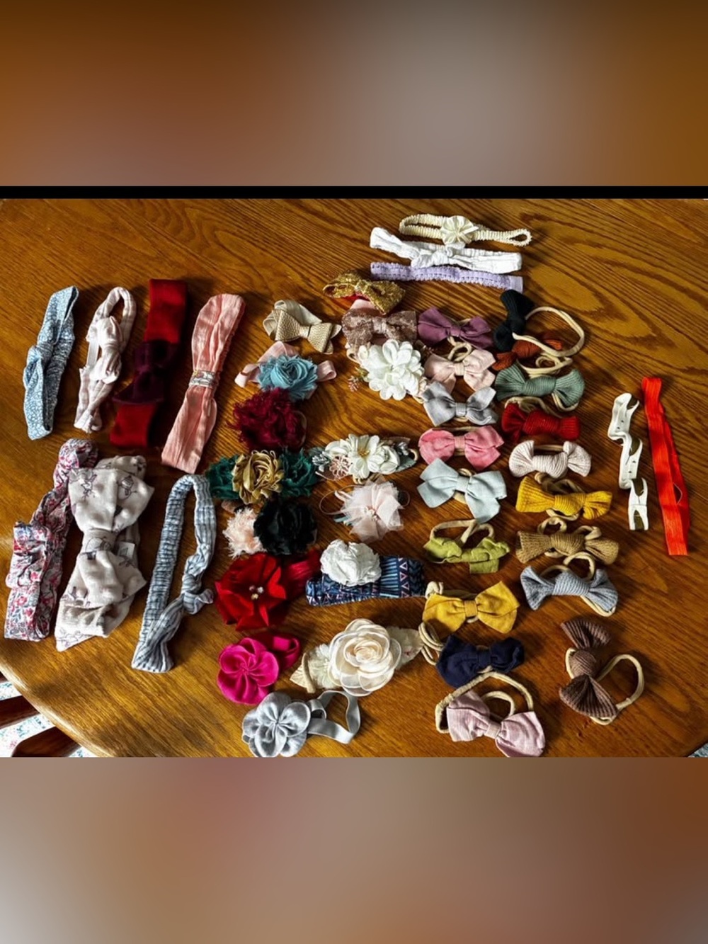 Assorted Baby Toddler Girls' Hair Bows and Soft Headbands (Lot of 45)